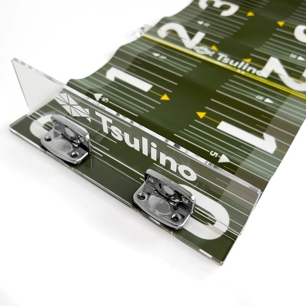 ワイドタイプのフィッシングメジャー【計測に便利なノギス式（アクリル板ゼロ合わせ/スライド式ピンライン）】